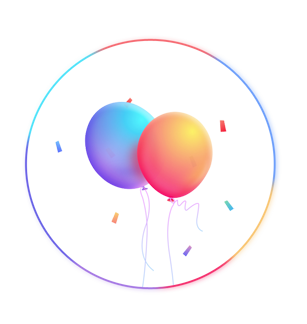 彩色气球PNG透明素材