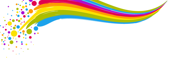 彩虹涂鸦背景透明PNG