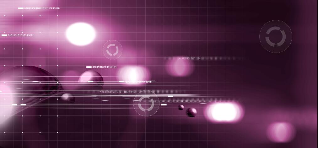 紫色星空梦幻科技空间