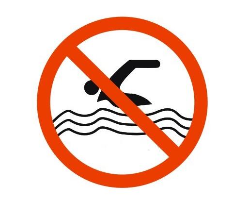 禁止游泳标志矢量图素材
